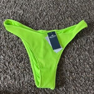 Hollister Bright Lime Ribbed Bikini Bottom